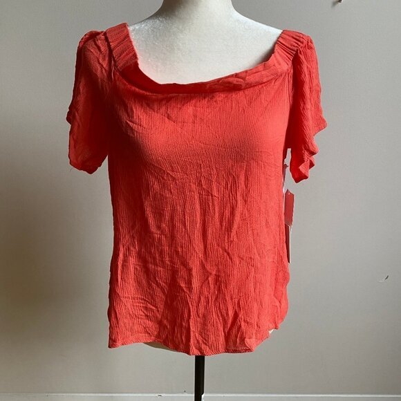 𝅺1. State Top Off the Shoulder "Poppy Petal" Small - Picture 2 of 7